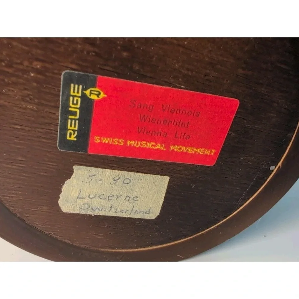 Vintage Swiss Hand Painted Reuge Music Box - Lucerne Works.‎ 6.5